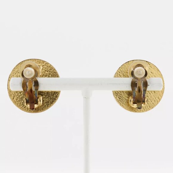 CHANEL Earring Red/gold Plated Gold 8.5g Women - Picture 3 of 7